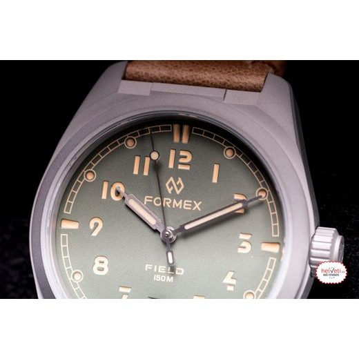 FORMEX FIELD AUTOMATIC SAGE GREEN LEONE BOLGHERI LEATHER STRAP 0660.1.6503.723 - FIELD AUTOMATIC - ZNAČKY