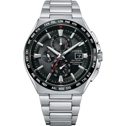 CITIZEN WORLDTIME RADIO CONTROLLED SUPER TITANIUM AT8234-85E - SUPER TITANIUM - BRANDS