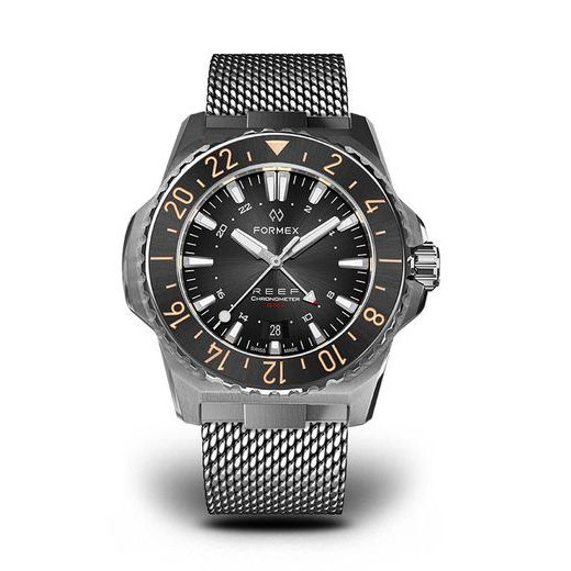 FORMEX REEF GMT AUTOMATIC CHRONOMETER BLACK DIAL WITH RED GMT - REEF - BRANDS