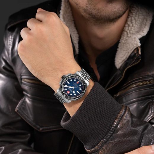 SWISS MILITARY HANOWA - MAITRE PLONGEUR AUTOMATIC SMWGL0002002SET - GENTS COLLECTION - ZNAČKY