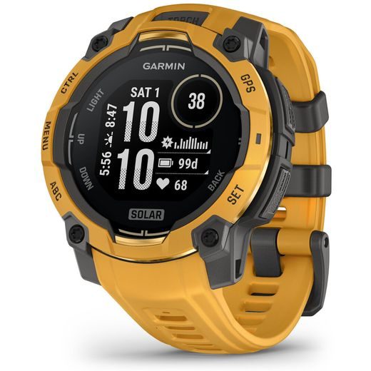 GARMIN INSTINCT® 3 – 45 MM, SOLAR UNBURST S ŘEMÍNKEM SUNBURST/GREY 010-02934-02 - INSTINCT 3 - ZNAČKY