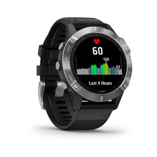 GARMIN FENIX6 GLASS, SILVER/BLACK BAND 010-02158-00 - GARMIN - ZNAČKY