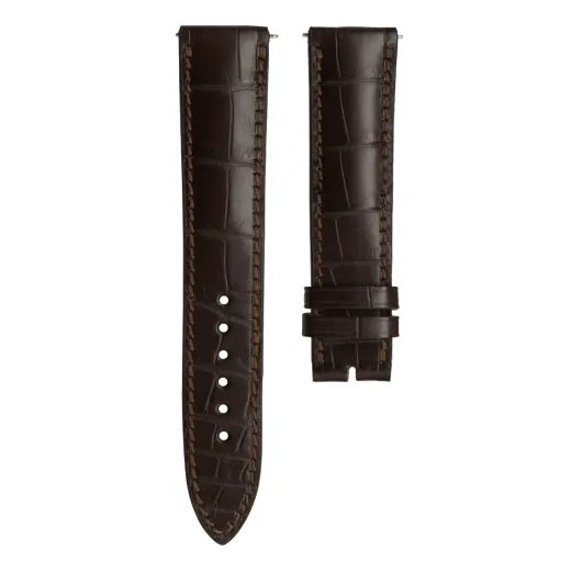 KOŽENÝ ŘEMÍNEK BIATEC | HNĚDÝ Z PRAVÉHO ALIGÁTORA - 20 MM - STRAPS - ACCESSORIES