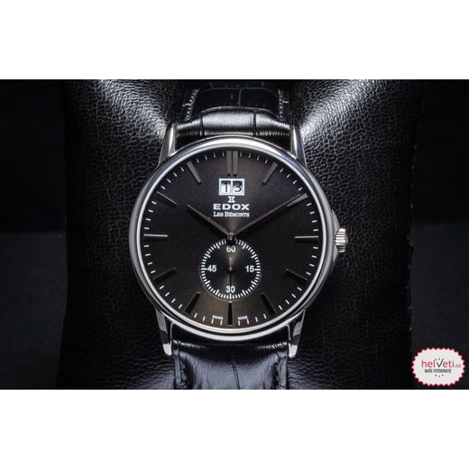 EDOX LES BÉMONTS BIG DATE SMALL SECOND 64012-3-NIN - LES BÉMONTS - ZNAČKY