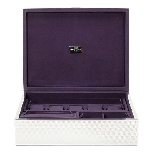 WATCH AND JEWELRY BOX WOLF SILVER 190005 - JEWELLERY BOXES - ACCESSORIES