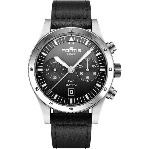 FORTIS FLIEGER F-43 BICOMPAX BLACK F4240007 - FLIEGER - ZNAČKY