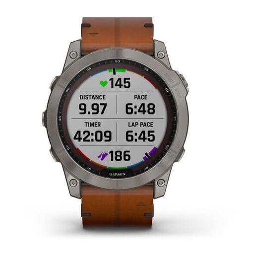 GARMIN FENIX 7X PRO SAPPHIRE SOLAR TITAN/ BROWN LEATHER BAND - 010-02541-19 - FENIX 7X - BRANDS