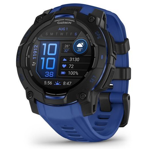GARMIN INSTINCT® 3 – 45 MM, AMOLED BLACK S ŘEMÍNKEM BOLT BLUE / BLACK 010-02936-03 - INSTINCT 3 - ZNAČKY