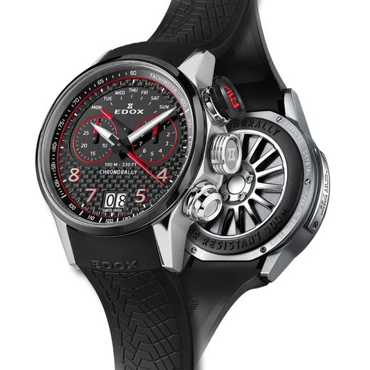 EDOX CHRONORALLY QUARTZ CHRONOGRAPH 38003-TINRIV-CARO - CHRONORALLY - BRANDS