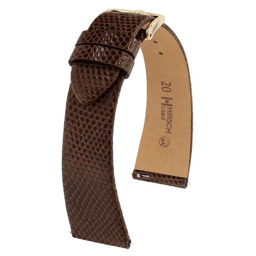 ŘEMÍNEK HIRSCH LIZARD - HNĚDÝ, LESKLÝ - STRAPS - ACCESSORIES