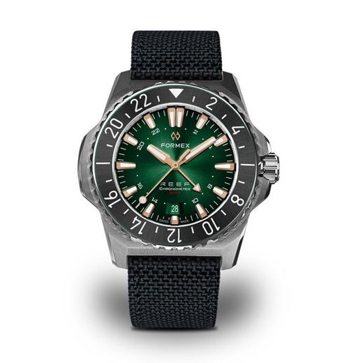 FORMEX REEF GMT AUTOMATIC CHRONOMETER GREEN DIAL WITH ROSE GOLD - REEF - BRANDS
