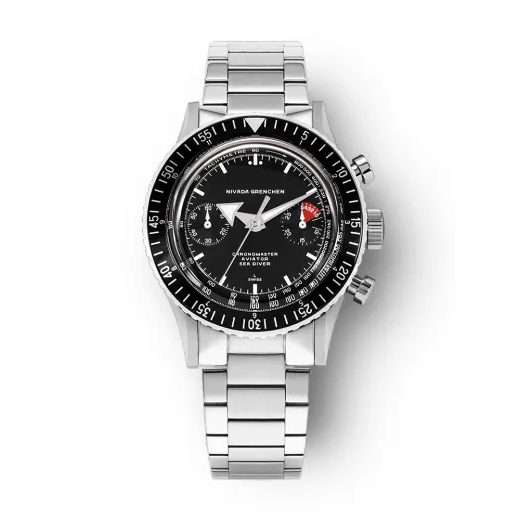 NIVADA GRENCHEN CHRONOMASTER WHITE BROAD ARROW INTER. BEZEL - MANUAL - CHRONOMASTER - ZNAČKY