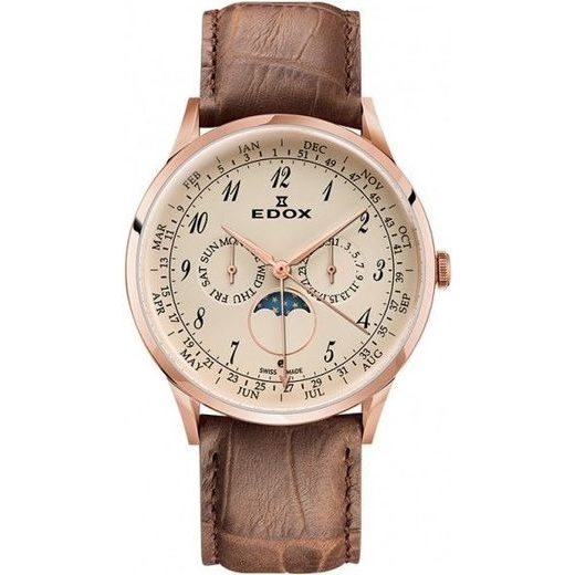 EDOX LES VAUBERTS MOONPHASE 40101-37RC-BEBR - LES VAUBERTS - ZNAČKY