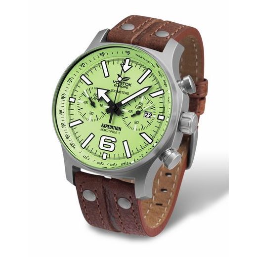 KOŽENÝ ŘEMÍNEK VOSTOK EUROPE PRO EXPEDITION - HNĚDÝ/MATNÁ SPONA - ŘEMÍNKY - OSTATNÍ