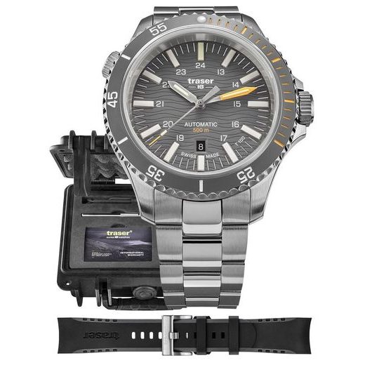 TRASER P67 DIVER AUTOMATIC T100 GREY SET OCEL A PRYŽ - HERITAGE - BRANDS