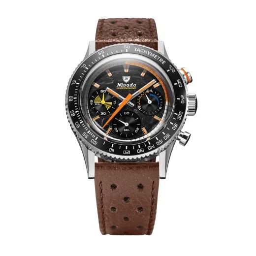 NIVADA GRENCHEN CHRONOKING MECAQUARTZ RACING CARBON - INTER. BEZEL - CHRONOMASTER - ZNAČKY