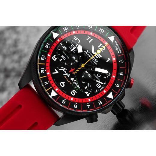 VOSTOK EUROPE JURGIS KAIRYS "UNLIMITED AEROBATICS" EDITION 2026 6S21-326C794 - RED RUBBER STRAP - LIMITED EDITION - BRANDS