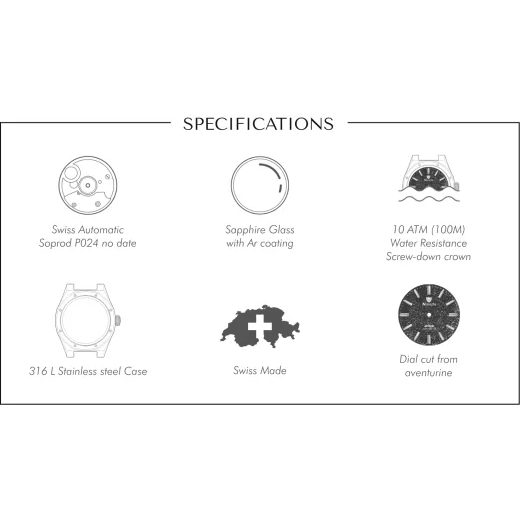 NIVADA GRENCHEN F77 DARK BLUE AVENTURINE 68010A77 - F77 - MĂRCI