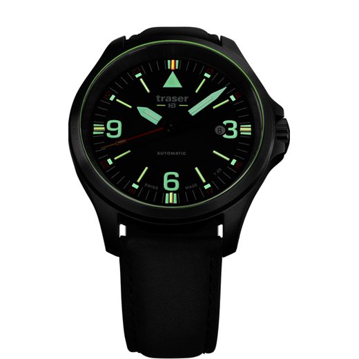 TRASER P67 OFFICER PRO AUTOMATIC BLACK KŮŽE - HERITAGE - MĂRCI