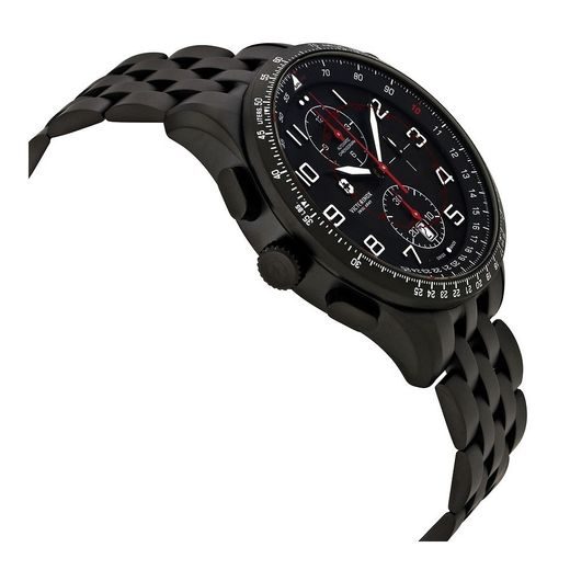 VICTORINOX AIRBOSS MECHANICAL CHRONOGRAPH MACH 9 BLACK EDITION 241742 - AIRBOSS - BRANDS