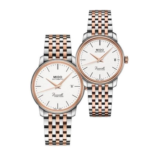 SET MIDO BARONCELLI HERITAGE M027.407.22.010.00 A M027.207.22.010.00 - HODINKY PRO PÁRY - HODINKY