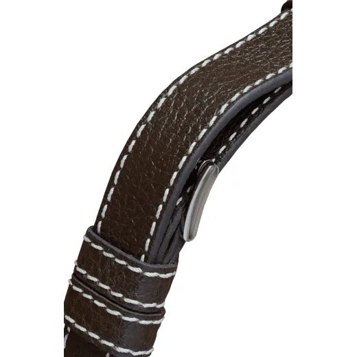 KOŽENÝ ŘEMÍNEK BIATEC | TMAVĚHNĚDÝ NAVIGATOR Z BŮVOLÍ KŮŽE - 20 MM - STRAPS - ACCESSORIES
