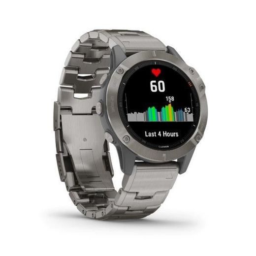 GARMIN FENIX6 PRO SAPPHIRE, TITANIUM/TITANIUM BAND (MAP/MUSIC) 010-02158-23 - GARMIN - BRANDS