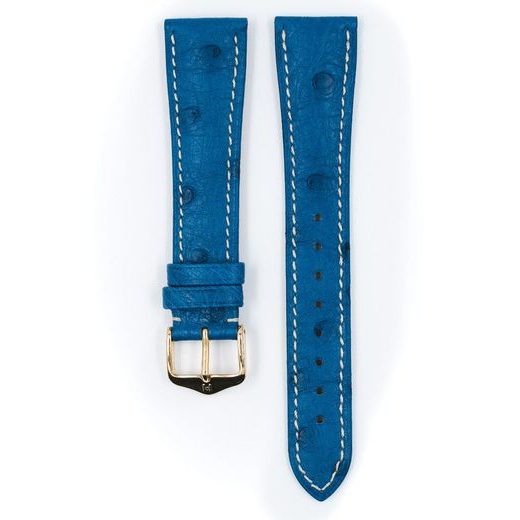 ŘEMÍNEK HIRSCH MASSAI OSTRICH 1 - KRÁLOVSKÁ MODRÁ, KONTRAST - STRAPS - ACCESSORIES