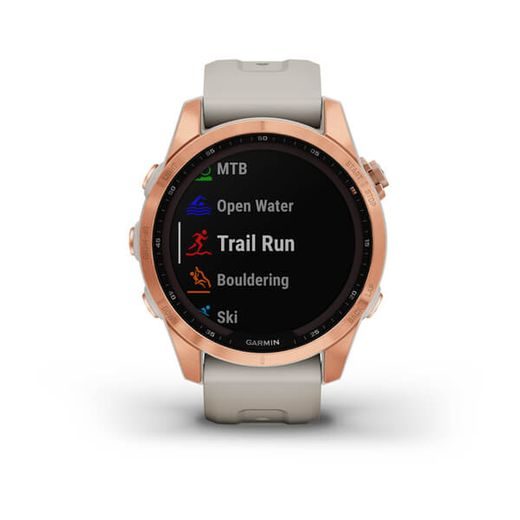 GARMIN FENIX 7S PRO SOLAR ROSE GOLD, SAND SILICONE BAND - 010-02539-11 - GARMIN - BRANDS