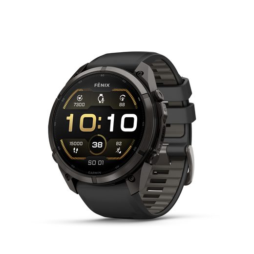 GARMIN FENIX® 9 - 51 MM, CARBON GRAY DLC TITANIUM BLACK/PEBBLE 010-04337-16 - FENIX 9 PRO - ZNAČKY
