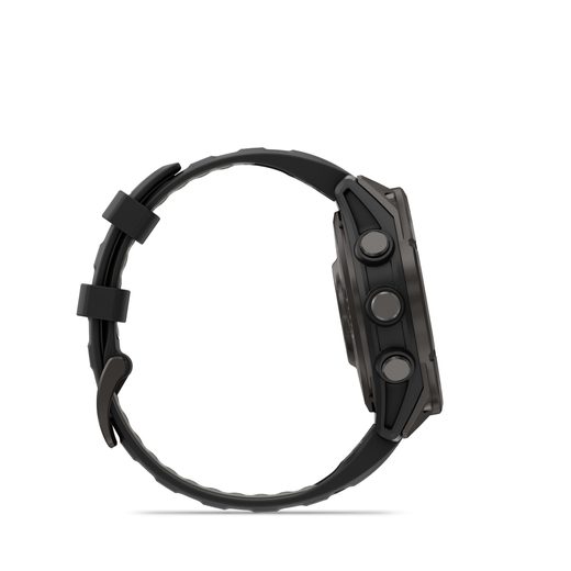 GARMIN FĒNIX® 8 PRO – 47 MM, AMOLED SAPPHIRE, CARBON GREY DLC TITANIUM WITH SILICONE STRAP BLACK/PEBBLE GREY 010-03198-01 - FENIX 8 PRO 47MM - BRANDS