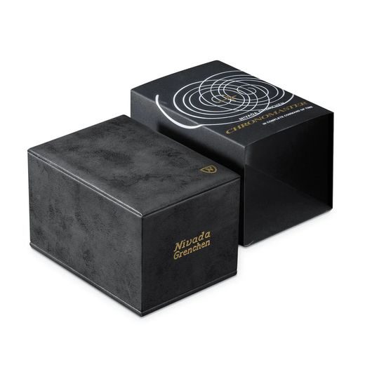NIVADA GRENCHEN F77 MK2 SHUNGITE BLACK – 100 YEARS – 38 MM - F77 - MĂRCI