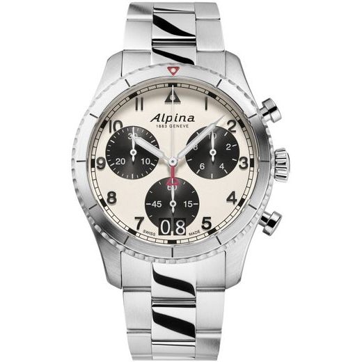 ALPINA STARTIMER PILOT QUARTZ CHRONOGRAPH BIG DATE AL-372WB4S26B - STARTIMER PILOT CHRONOGRAPH - BRANDS