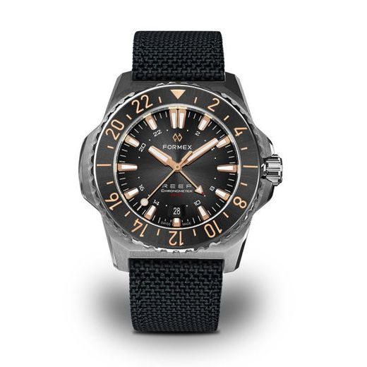 FORMEX REEF GMT AUTOMATIC CHRONOMETER BLACK DIAL WITH ROSE GOLD - REEF - BRANDS