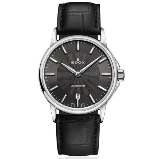 EDOX LES BÉMONTS SLIM LINE DATE QUARTZ 57001-3-GIN - EDOX - ZNAČKY