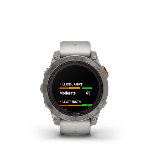 GARMIN FĒNIX 7 PRO SAPPHIRE SOLAR EDITION TITANIUM S ŘEMÍNKEM FOG GRAY / EMBER ORANGE 010-02777-21 - FENIX 7 - ZNAČKY