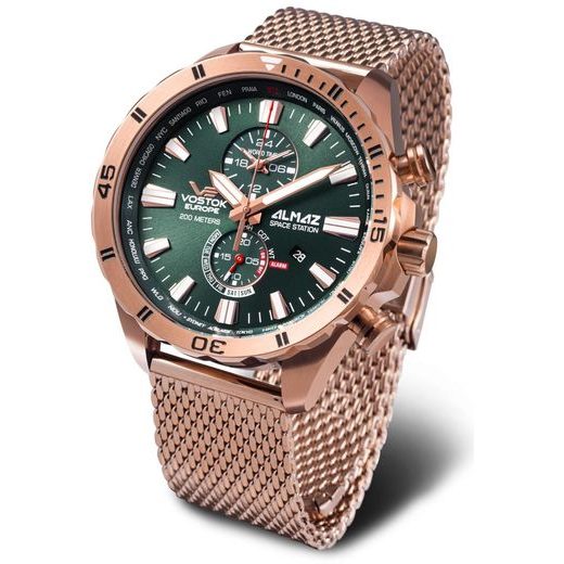 VOSTOK EUROPE ALMAZ MULTIFUNCTIONAL LINE YM8J-320B656B - ALMAZ SPACE STATION - BRANDS