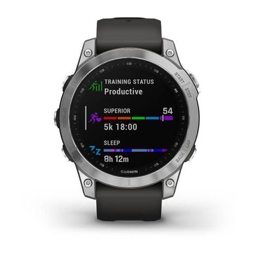 GARMIN FENIX 7 SILVER/ GRAPHITE SILICONE BAND - 010-02540-01 - FENIX 7 - ZNAČKY