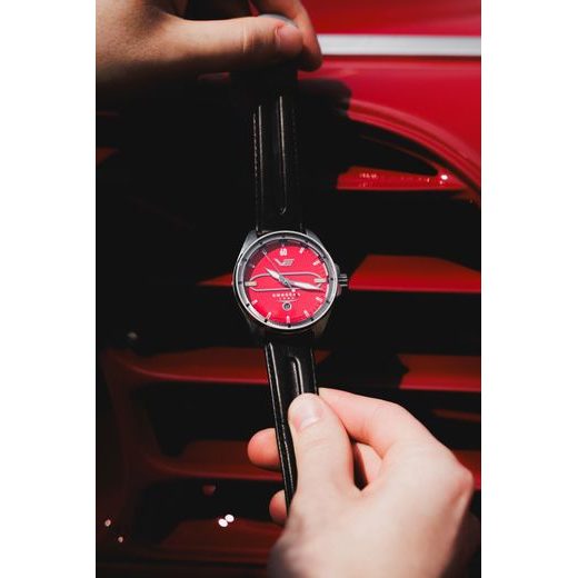 VOSTOK EUROPE LIMITOVANÁ EDICE EMBÉČKA AUTOMATIC LINE NH35-325A495 - BLACK LEATHER STRAP - EMBÉČKA - BRANDS