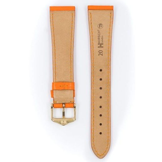 ŘEMÍNEK HIRSCH LONDON 1 ALLIGATOR - ORANŽOVÝ, MAT - STRAPS - ACCESSORIES