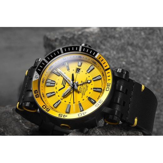 VOSTOK EUROPE ENERGIA ROCKET AUTOMATIC GMT NH34-575C719 - ČERNÝ GUMOVÝ ŘEMÍNEK - ENERGIA ROCKET - ZNAČKY