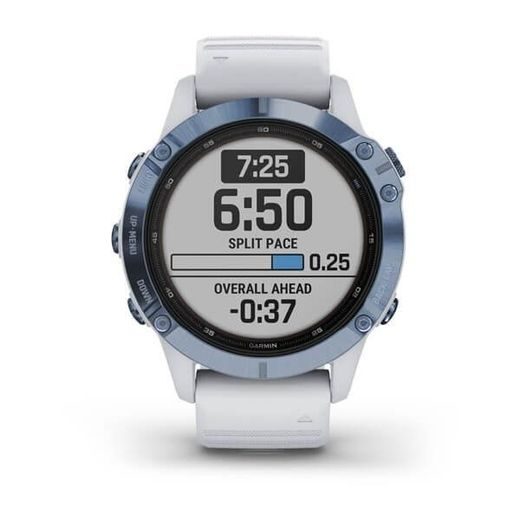 GARMIN FENIX6 PRO SOLAR, TITANIUM BLUE/WHITE BAND (MAP/MUSIC) 010-02410-19 - GARMIN - ZNAČKY