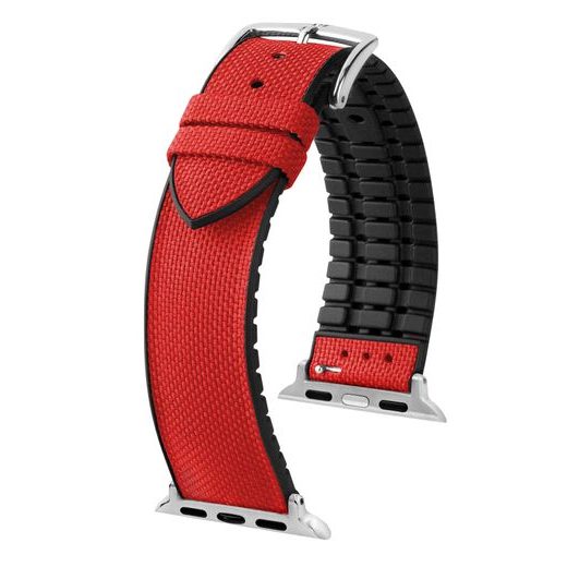 ŘEMÍNEK HIRSCH ARNE PRO APPLE WATCH - ČERVENÝ - ŘEMÍNKY - OSTATNÍ