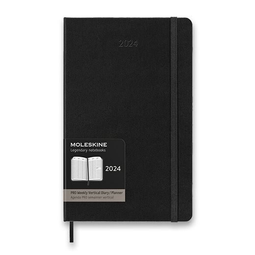 DIÁŘ MOLESKINE PRO 2024 ČERNÝ - TÝDENNÍ - TVRDÉ DESKY - L 1206/5723817 - DIARIES AND NOTEBOOKS - ACCESSORIES