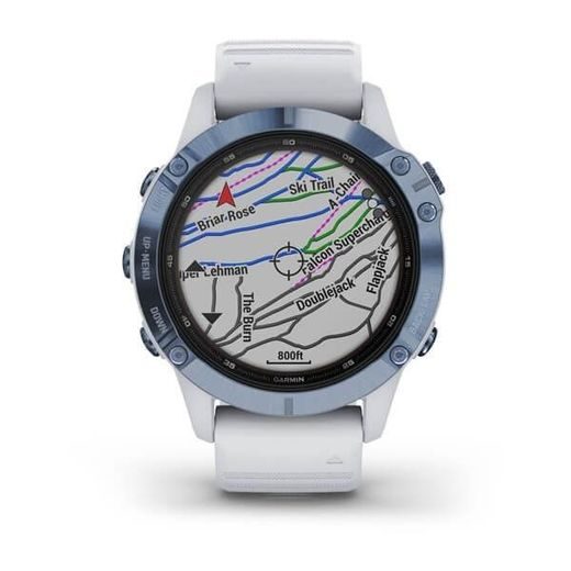 GARMIN FENIX6 PRO SOLAR, TITANIUM BLUE/WHITE BAND (MAP/MUSIC) 010-02410-19 - GARMIN - ZNAČKY