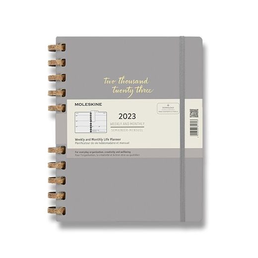 MOLESKINE SPIRAL DIARY 2023 SELECTION OF COLOURS - WEEKLY/MONTHLY - HARDCOVER - XXL 1206/5735 - DIARIES AND NOTEBOOKS - ACCESSORIES