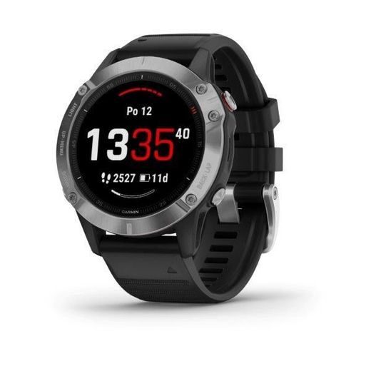 GARMIN FENIX6 GLASS, SILVER/BLACK BAND 010-02158-00 - GARMIN - ZNAČKY