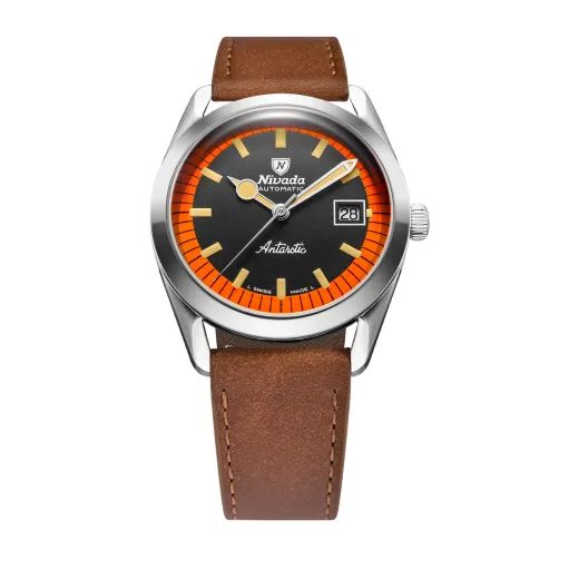 NIVADA GRENCHEN SUPER ANTARCTIC BLACK & ORANGE - 38 MM DATE - ANTARCTIC - ZNAČKY