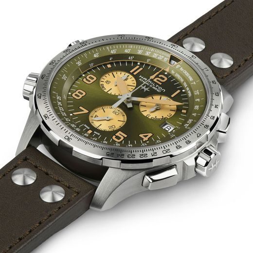 HAMILTON KHAKI AVIATION X-WIND GMT CHRONO QUARTZ H77932560 - KHAKI AVIATION - ZNAČKY