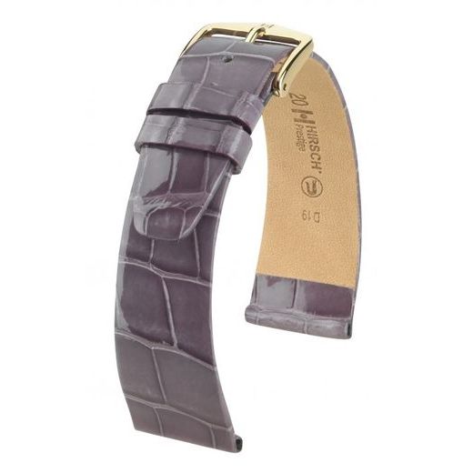 ŘEMÍNEK HIRSCH PRESTIGE 1 ALLIGATOR - TAUPE, LESK - STRAPS - ACCESSORIES